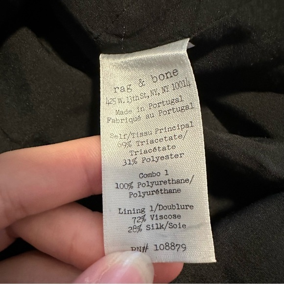 Rag & bone black vegan leather nudie sleeveless top - Picture 6 of 10